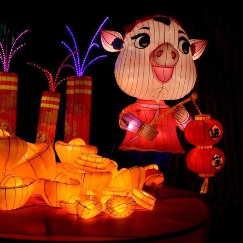 2019年大型节日花厂家亮化彩灯花灯 春节花灯制作
